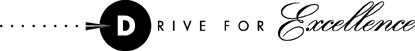 Drive for Excellence logo design by Christine Arthur
