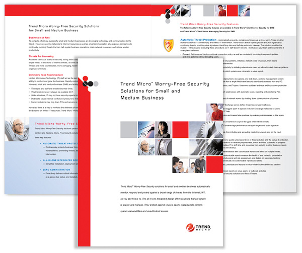 Trend Micro SMB brochure design by Christine Arthur